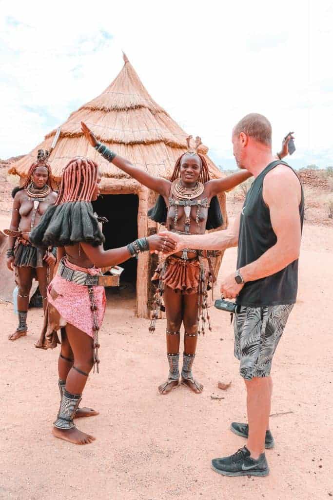 himba tribe visiting as a couple