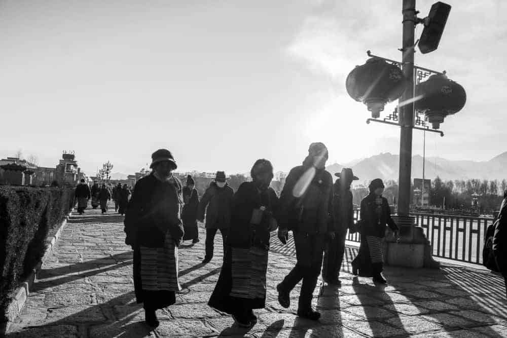 pilgrims in lhasa tibet