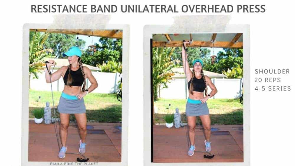 Shoulder resistance band workout