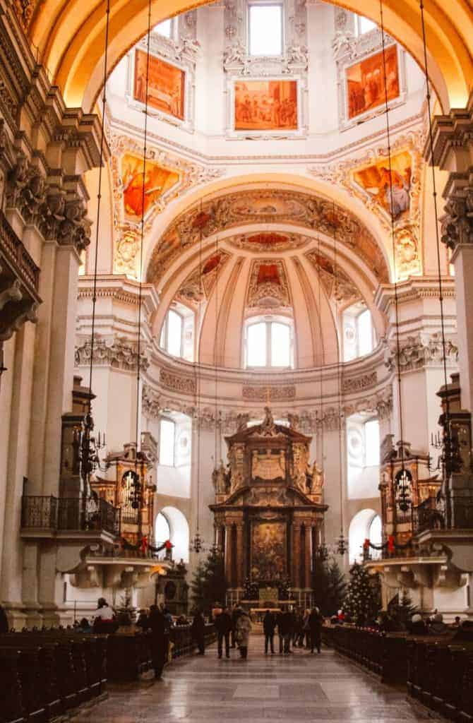 Salzburg Cathedral at Christmas time